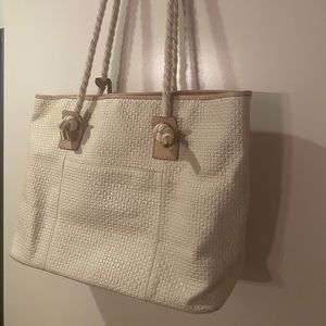 Cynthia Rowley Large Tan Leather Shoulder Tote